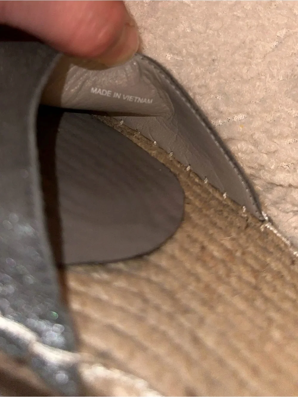 Eileen Fisher Lala Espidrille Flats in Metallic Gray